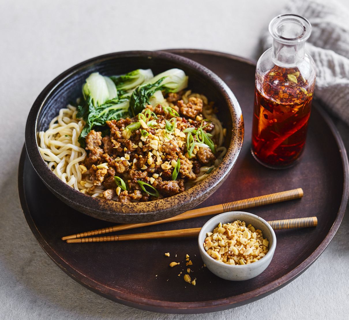 Nouilles asiatiques style Dan Dan - Le porc du Québec